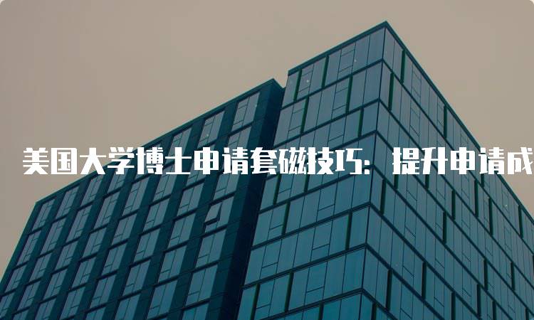 美国大学博士申请套磁技巧：提升申请成功率的方法-留学谷